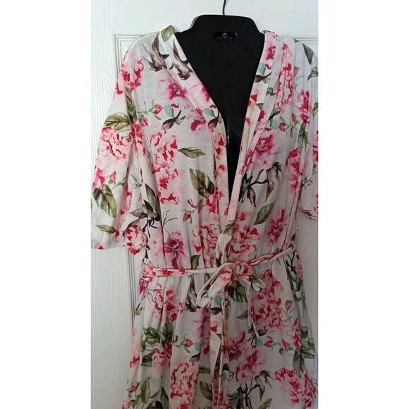 Show Me Your Mumu Brie Floral Robe One Size Garden of Blooms With Tie Romantic - Picture 7 of 10